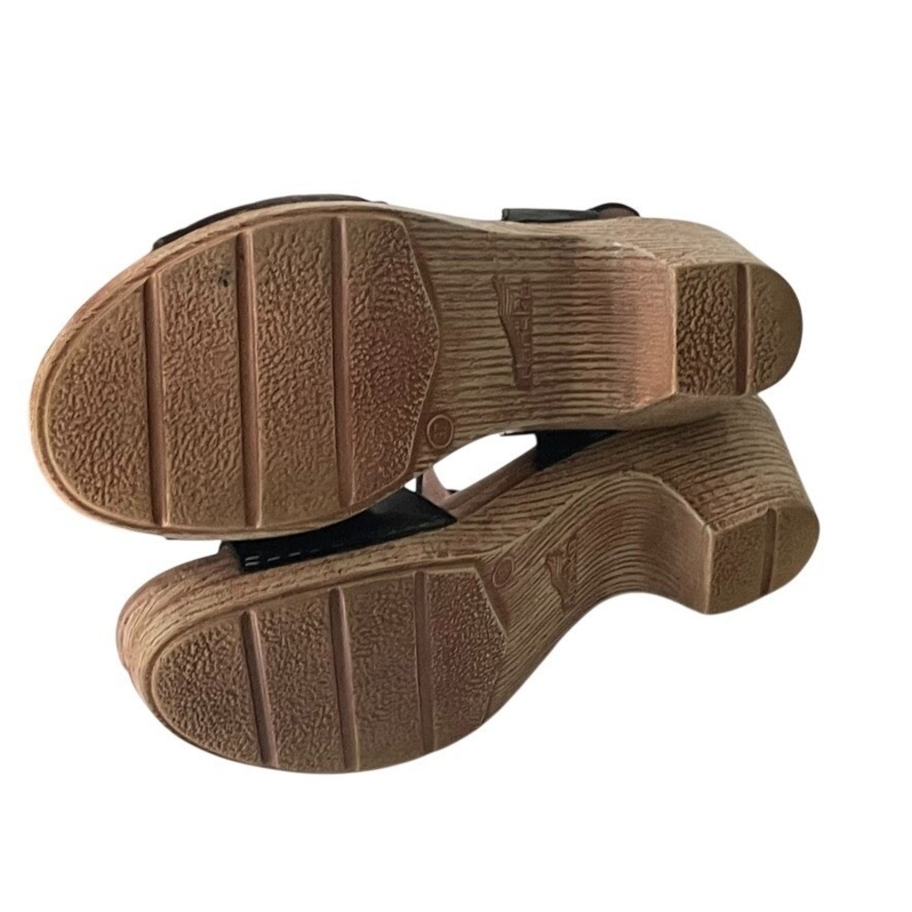 Dansko Matty Black Leather Buckle Sandals EU 37 US 6.5-7 Comfort - Picture 3 of 11